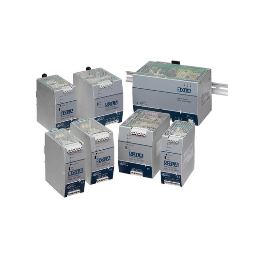 Emerson IA / Sola Switching Power Supply; 24VDC OUT; 20A; 85-264VAC / 90-275VDC IN; Single Phase; DIN Rail Mount